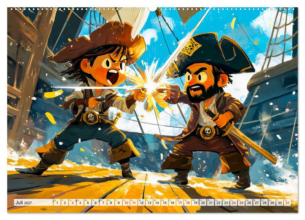 Piraten-Abenteuer - Die Reise zum verborgenen Schatz (CALVENDO Premium Wandkalender 2027)
