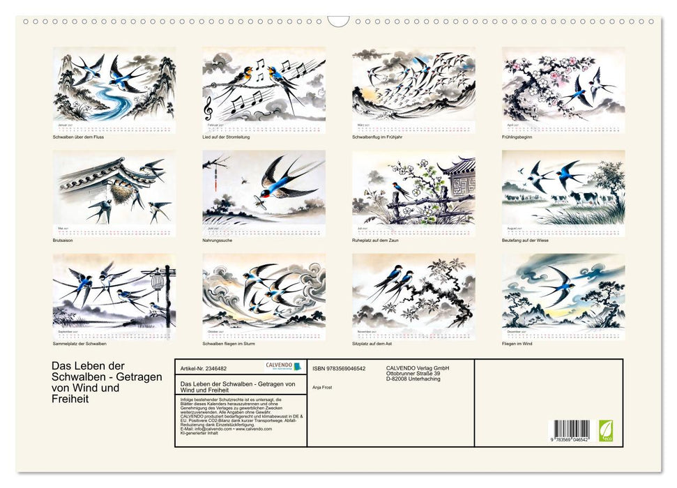 Das Leben der Schwalben - Getragen von Wind und Freiheit (CALVENDO Wandkalender 2027)