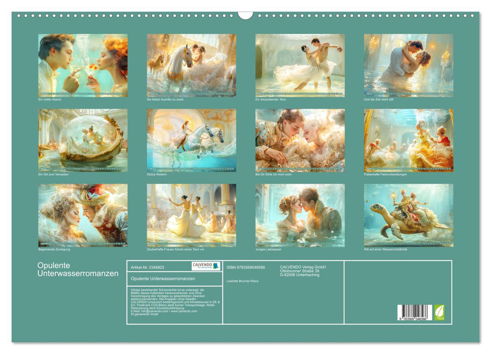 Opulente Unterwasserromanzen (CALVENDO Wandkalender 2027)