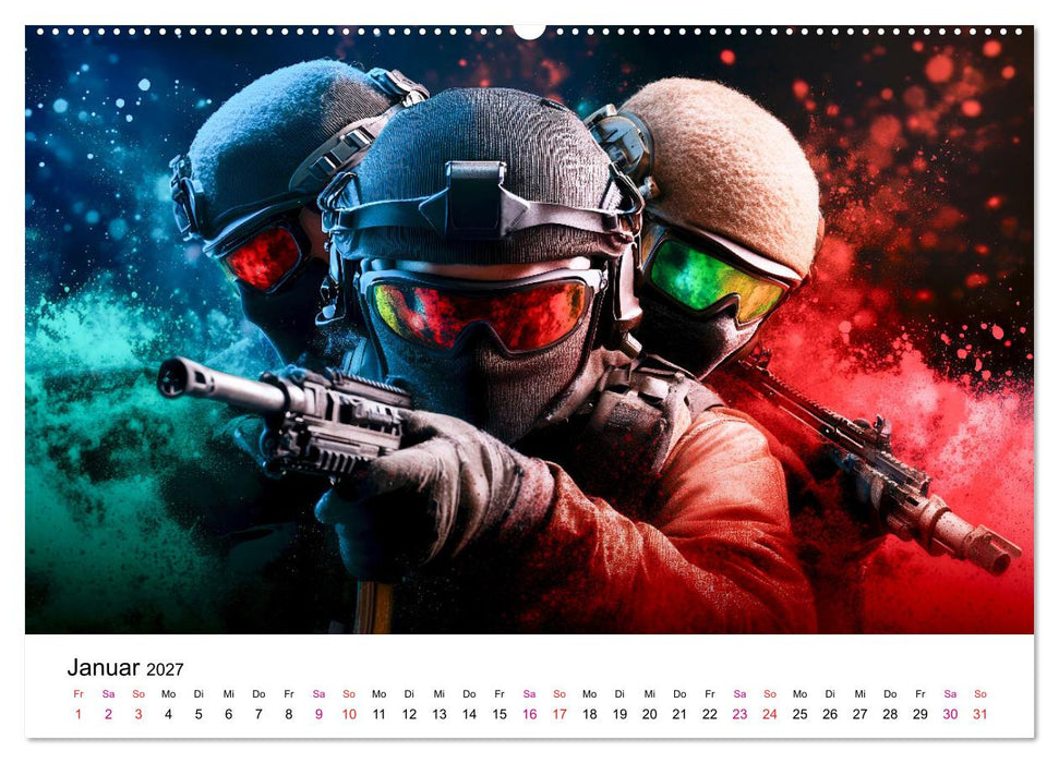 Paintball cool (CALVENDO Premium Wandkalender 2027)