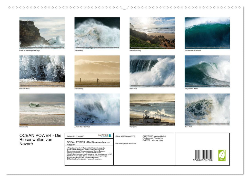 OCEAN POWER - Die Riesenwellen von Nazaré (CALVENDO Premium Wandkalender 2027)