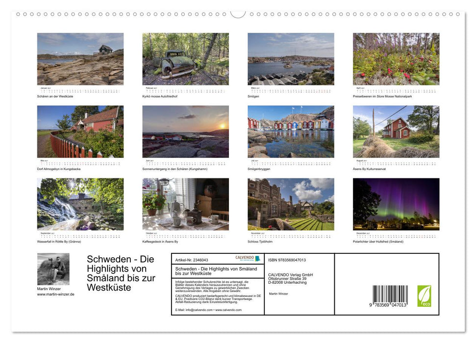 Schweden - Die Highlights von Småland bis zur Westküste (CALVENDO Premium Wandkalender 2027)