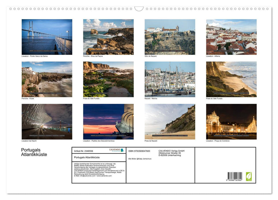 Portugals Atlantikküste (CALVENDO Wandkalender 2027)