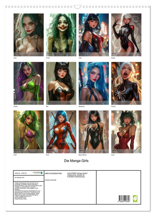 Die Manga Girls (CALVENDO Wandkalender 2027)