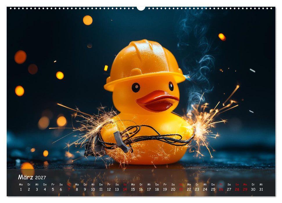 Badeenten Kalender - Quietscheenten in der Berufswelt (CALVENDO Premium Wandkalender 2027)