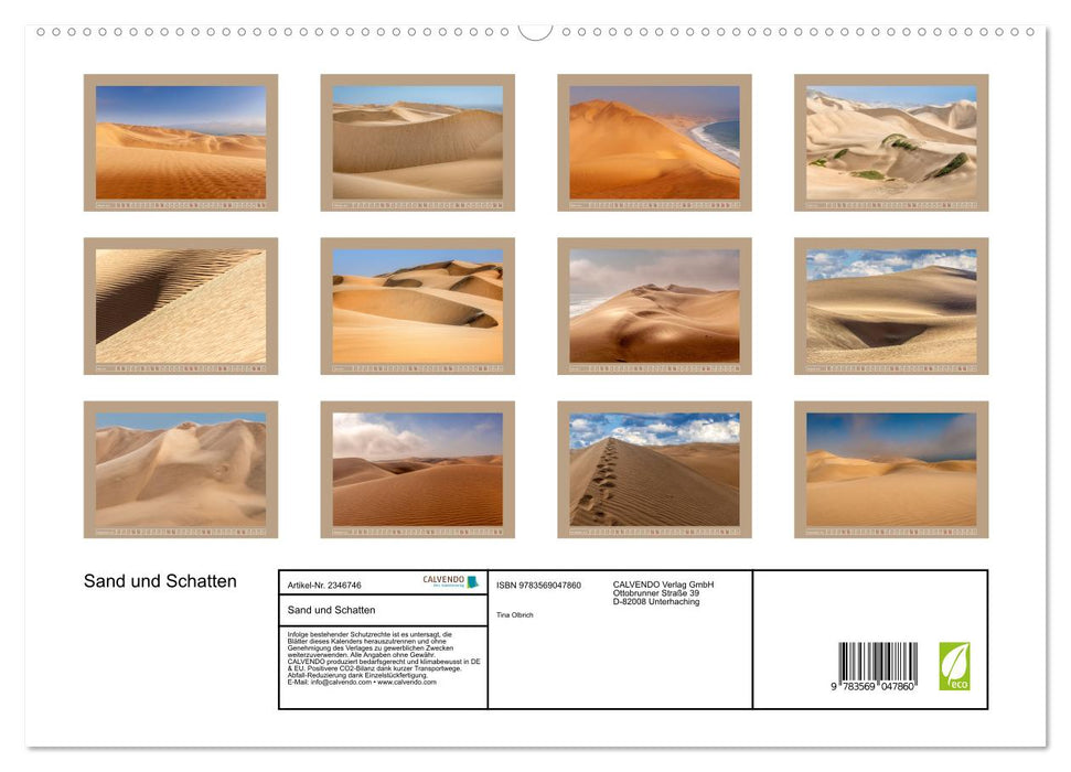 Sand und Schatten (CALVENDO Premium Wandkalender 2027)