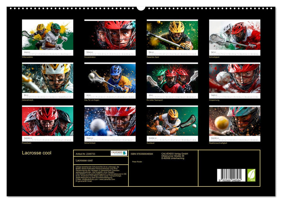 Lacrosse cool (CALVENDO Premium Wandkalender 2027)
