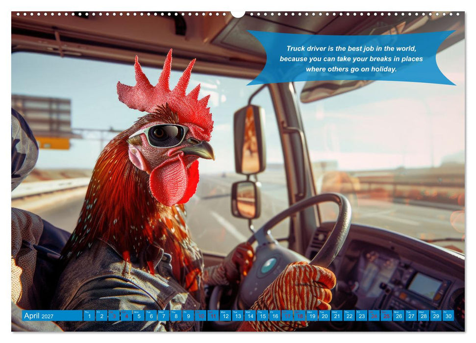 Funny charming animals as truck drivers (CALVENDO Monthly Calendar 2027)