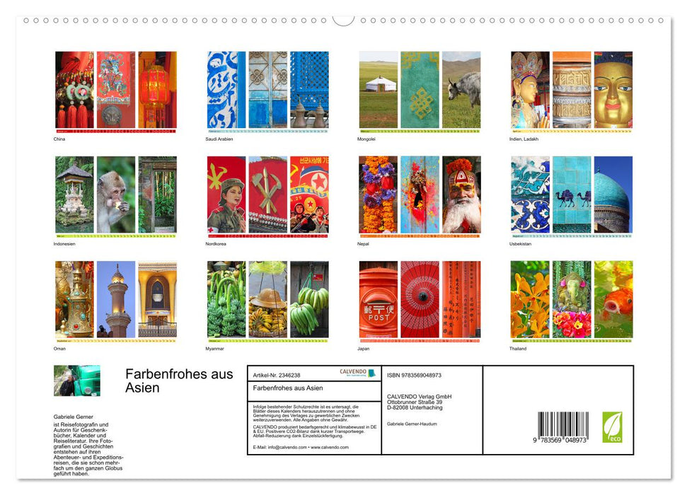 Farbenfrohes aus Asien (CALVENDO Premium Wandkalender 2027)