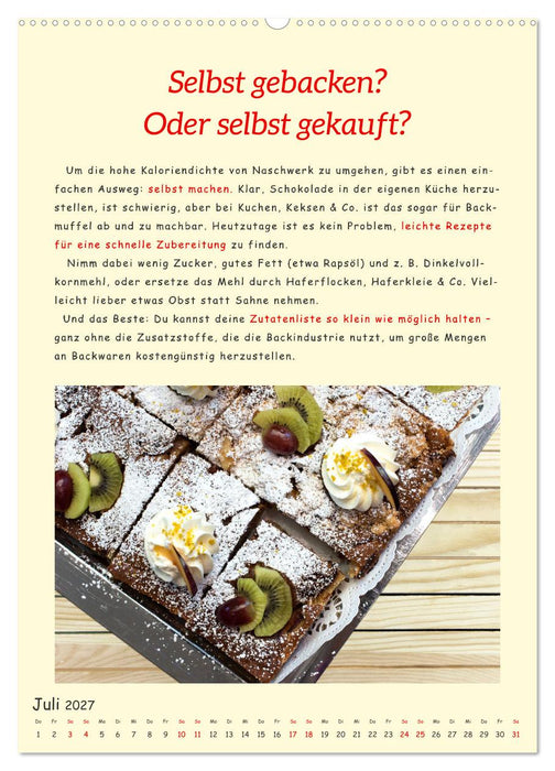 Süßes Glück: Süßigkeiten genießen und gesund bleiben (CALVENDO Premium Wandkalender 2027)