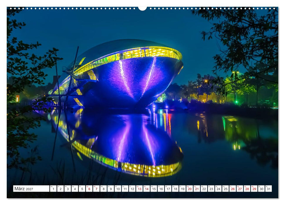Bremen und Bremerhaven - Nachtaufnahmen (CALVENDO Premium Wandkalender 2027)