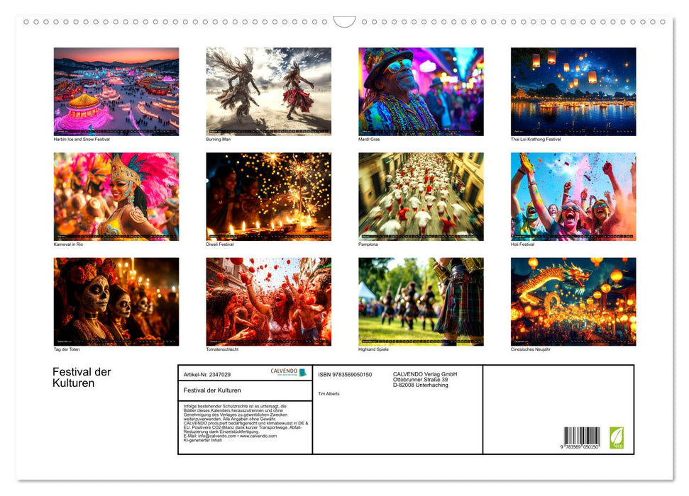 Festival der Kulturen (CALVENDO Wandkalender 2027)