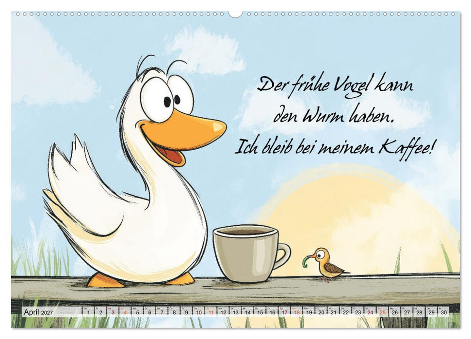 Gans coole Sprüche (CALVENDO Premium Wandkalender 2027)