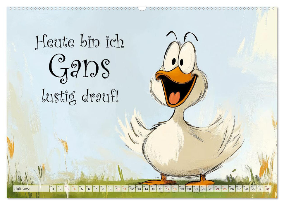 Gans coole Sprüche (CALVENDO Premium Wandkalender 2027)