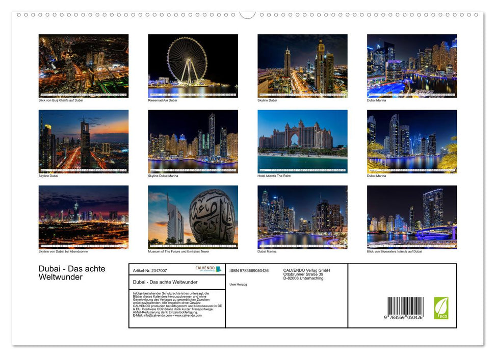 Dubai - Das achte Weltwunder (CALVENDO Premium Wandkalender 2027)