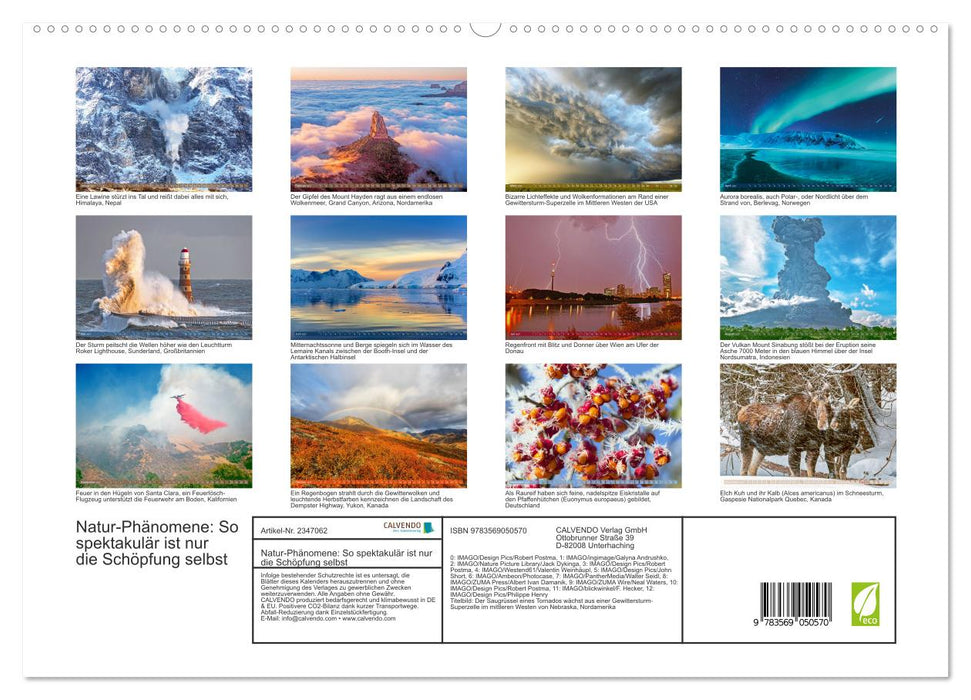 Natur-Phänomene: So spektakulär ist nur die Schöpfung selbst (CALVENDO Premium Wandkalender 2027)