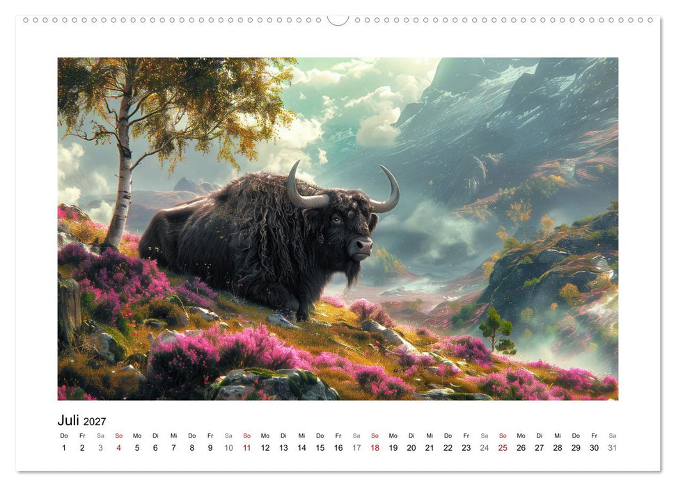 Wilde Rinder (CALVENDO Premium Wandkalender 2027)