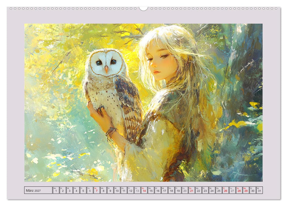 Traumwelten. Mangas mit magischen Begegnungen (CALVENDO Wandkalender 2027)