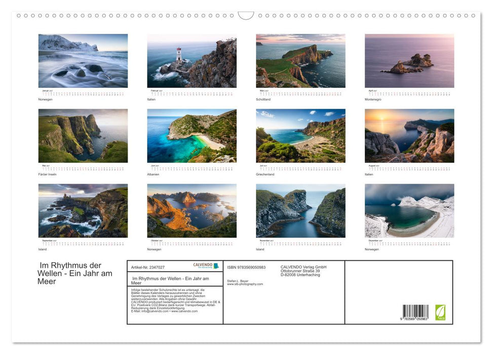 Im Rhythmus der Wellen - Ein Jahr am Meer (CALVENDO Wandkalender 2027)