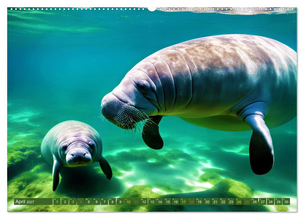 Tierkinder der Meere - entdecke ihre Welt (CALVENDO Wandkalender 2027)