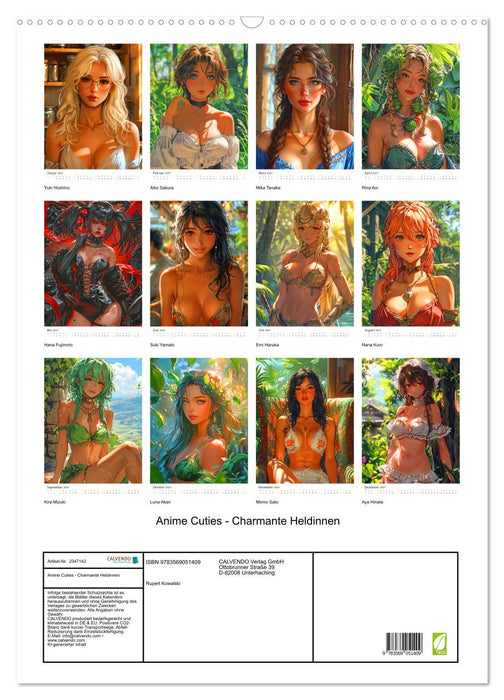 Anime Cuties - Charmante Heldinnen (CALVENDO Wandkalender 2027)