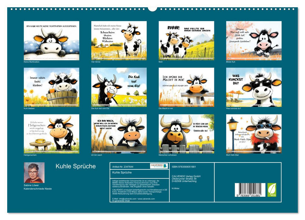 Kuhle Sprüche (CALVENDO Premium Wandkalender 2027)