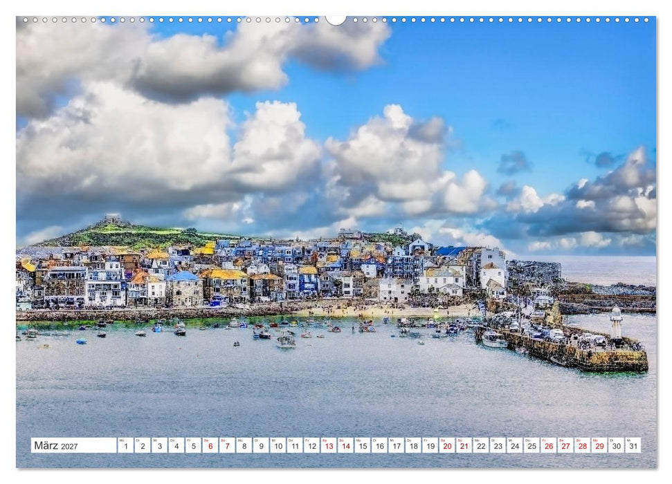 Cornwall - Malerische Landschaften mit grandiosen Küsten (CALVENDO Wandkalender 2027)