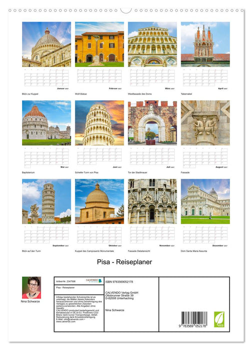 Pisa - Reiseplaner (CALVENDO Premium Wandkalender 2027)