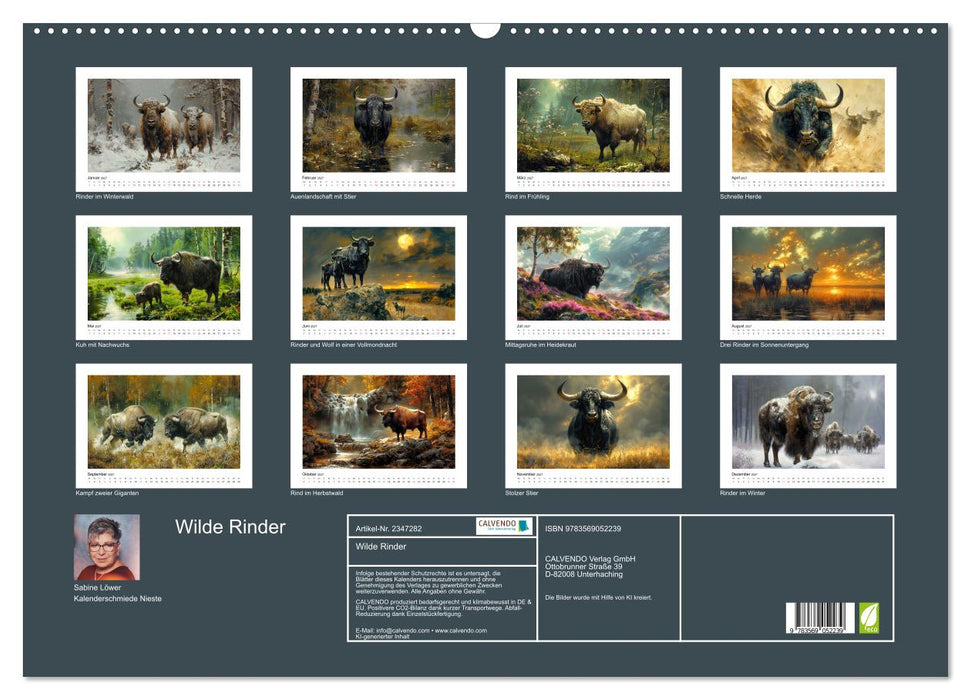 Wilde Rinder (CALVENDO Wandkalender 2027)