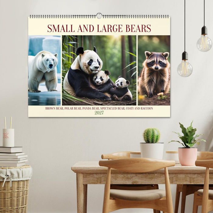 Small and large bears (CALVENDO Monthly Calendar 2027)