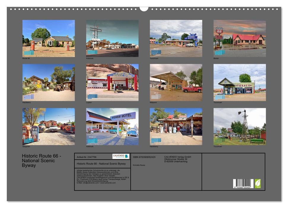 Historic Route 66 - National Scenic Byway (CALVENDO Wandkalender 2027)