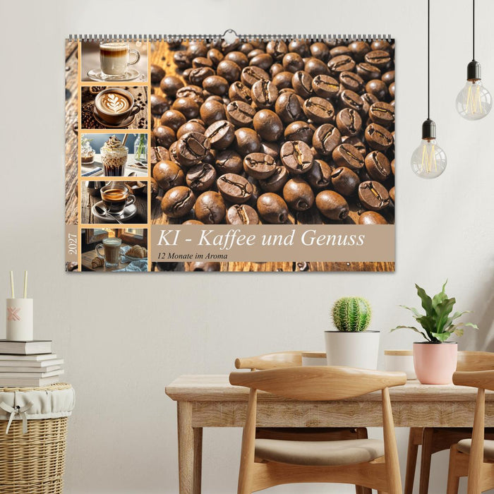 KI - Kaffee und Genuss 12 Monate im Aroma (CALVENDO Wandkalender 2027)