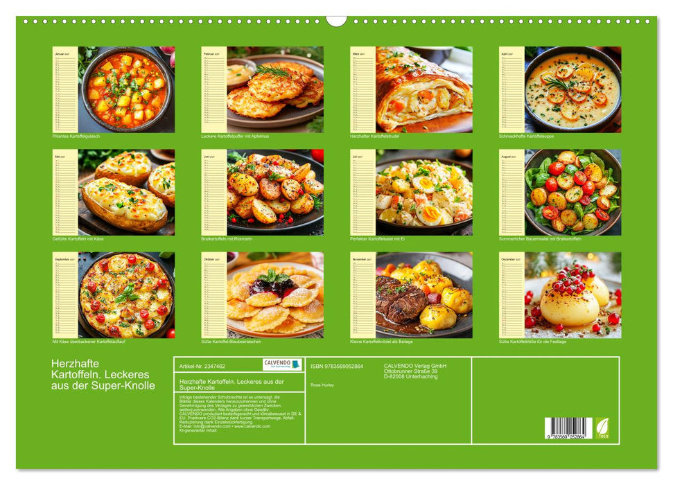 Herzhafte Kartoffeln. Leckeres aus der Super-Knolle (CALVENDO Wandkalender 2027)