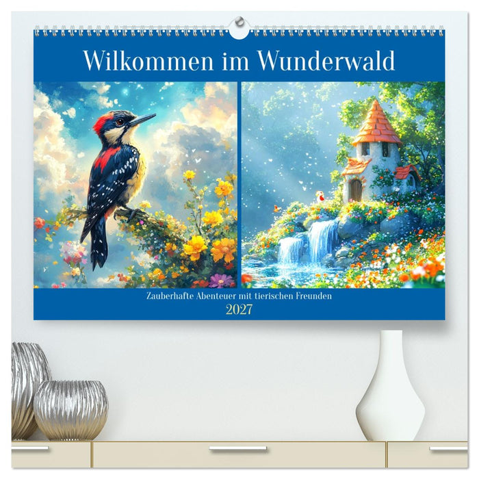 Willkommen im Wunderwald. Zauberhafte Abenteuer mit tierischen Freunden (CALVENDO Premium Wandkalender 2027)
