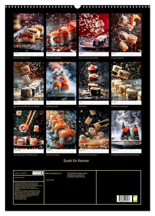 Sushi für Kenner (CALVENDO Wandkalender 2027)