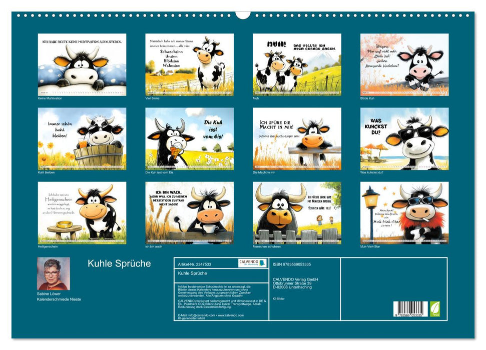 Kuhle Sprüche (CALVENDO Wandkalender 2027)