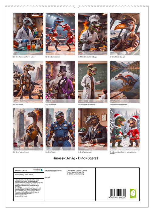 Jurassic Alltag - Dinos überall (CALVENDO Premium Wandkalender 2027)