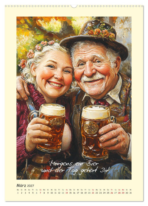 Bier, Bäuche, Sprüche. Spaß mit Hopfen und Malz (CALVENDO Wandkalender 2027)