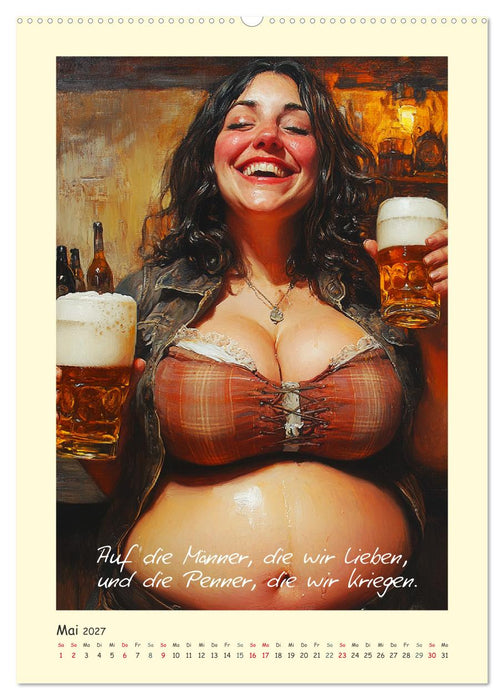 Bier, Bäuche, Sprüche. Spaß mit Hopfen und Malz (CALVENDO Wandkalender 2027)