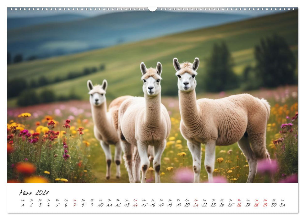 Alpakas, die sanften Andenbewohner (CALVENDO Wandkalender 2027)