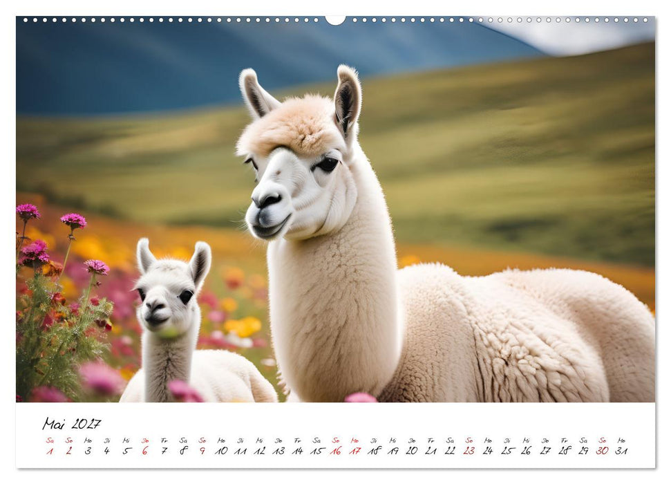 Alpakas, die sanften Andenbewohner (CALVENDO Wandkalender 2027)