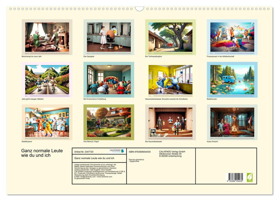 Ganz normale Leute wie du und ich (CALVENDO Wandkalender 2027)
