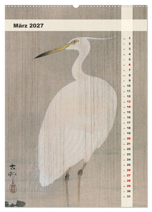 Ohara Koson - Gefiederte Schönheiten (CALVENDO Premium Wandkalender 2027)