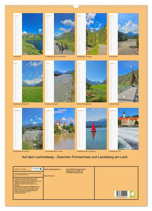 Auf dem Lechradweg - Zwischen Formarinsee und Landsberg am Lech (CALVENDO Wandkalender 2027)