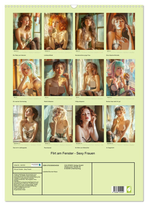 Flirt am Fenster - Sexy Frauen (CALVENDO Wandkalender 2027)
