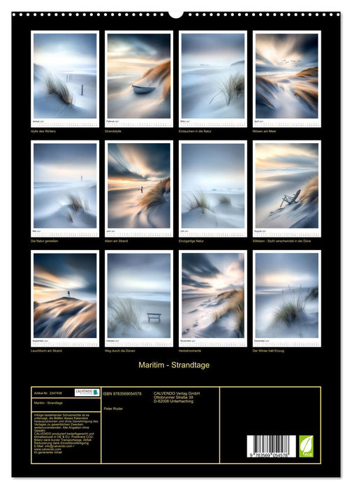 Maritim - Strandtage (CALVENDO Premium Wandkalender 2027)