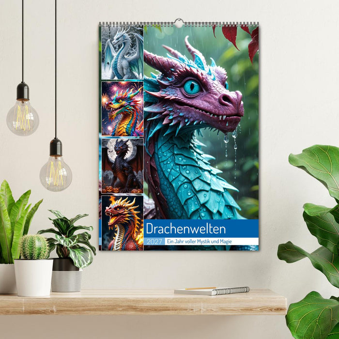 Drachenwelten – Ein Jahr voller Mystik und Magie (CALVENDO Wandkalender 2027)