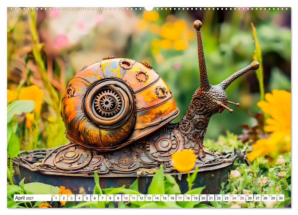 Gartentiere aus Metall - Upcycling-Dekoideen für kreative Gärten (CALVENDO Premium Wandkalender 2027)
