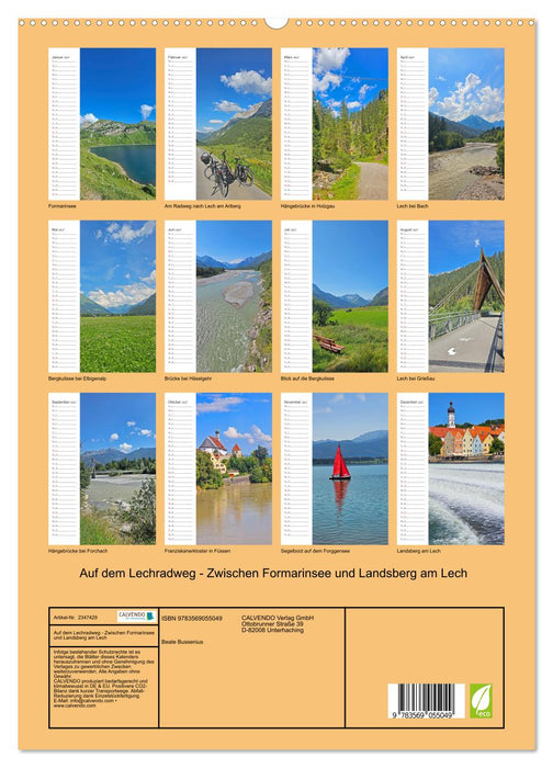 Auf dem Lechradweg - Zwischen Formarinsee und Landsberg am Lech (CALVENDO Premium Wandkalender 2027)