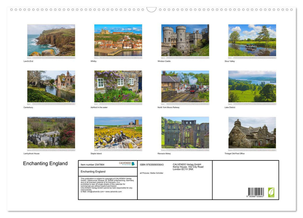 Enchanting England (CALVENDO Monthly Calendar 2027)